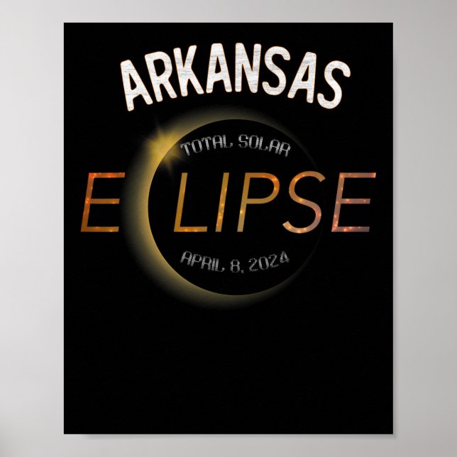 Póster Eclipse solar 2024 Eclipse total de sol Arkan (Frente)