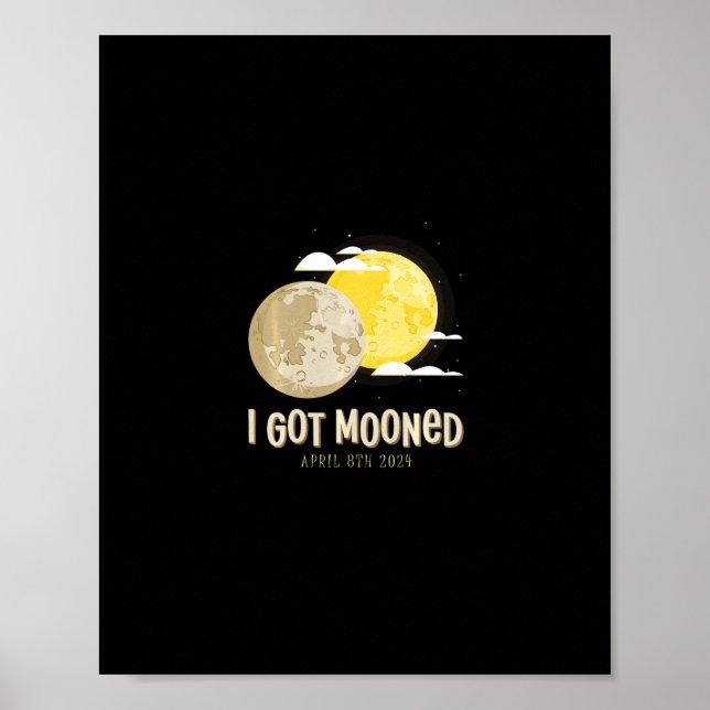 Póster Eclipse Solar 2024 Me Mooné Eclipse Total Swea (Frente)