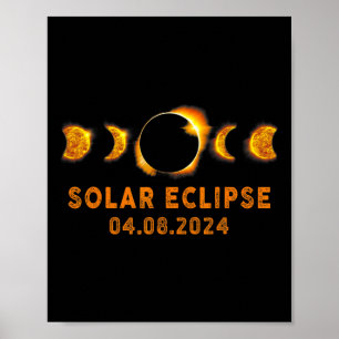 Póster Eclipse Solar 2024 Niño Pequeño Eclipse Solar