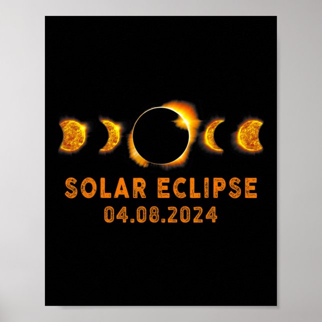 Póster Eclipse Solar 2024 Niño Pequeño Eclipse Solar (Frente)