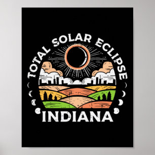 Póster Eclipse solar 2024 Totalidad Abril 8 Hombres Mujer