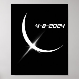 Póster Eclipse solar 8 de abril de 2024