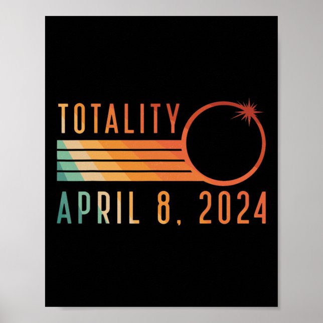 Póster Eclipse solar 8 de abril de 2024 Eclipse solar tot (Frente)