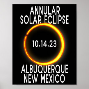Póster Eclipse solar anual T - Albuquerque Nuevo México