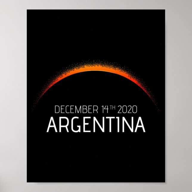 Póster eclipse solar Argentina 2020 eclipse solar Argenti (Frente)