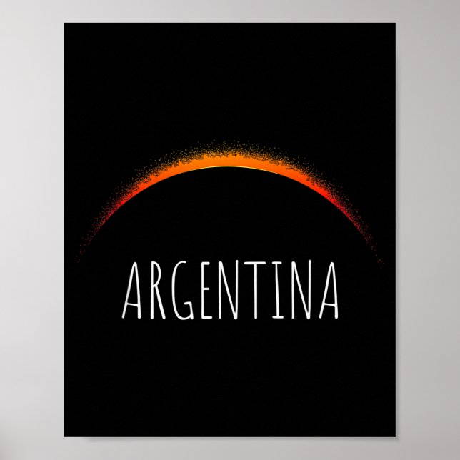Póster eclipse solar Argentina 2020 eclipse solar Argenti (Frente)