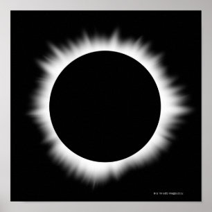 Póster Eclipse solar con corona