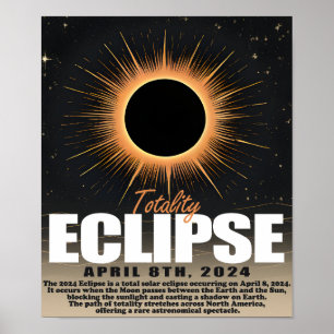 Póster Eclipse solar de 2024