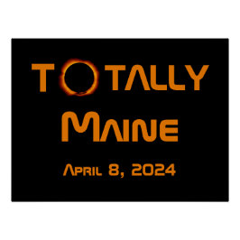 Póster Eclipse solar de 2024 totalmente de mantenimiento