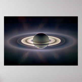 Póster Eclipse solar de Saturno