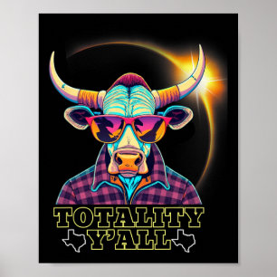 Póster Eclipse solar de Texas 2024 4.08.24 Totalidad Y#39