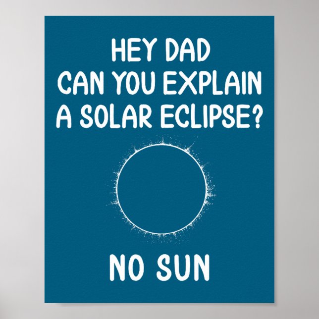 Póster Eclipse solar divertido totalidad Astronomía (Frente)