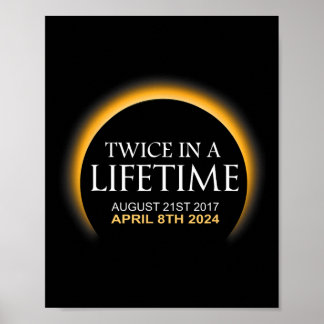 Póster Eclipse Solar Dos Veces En Eclipse Solar 2024
