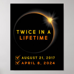 Póster Eclipse Solar Dos Veces En Eclipse Solar 2024