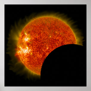 Póster Eclipse solar en curso
