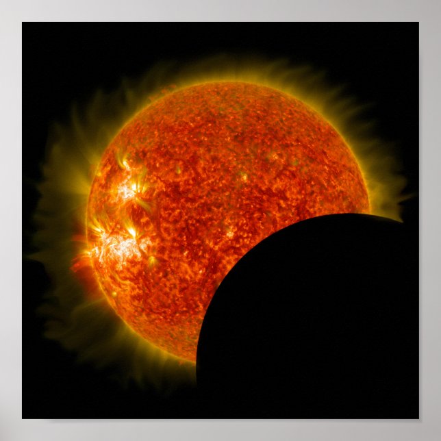 Póster Eclipse solar en curso (Frente)