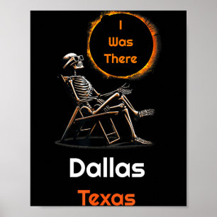 Póster Eclipse solar en Dallas Texas Allí