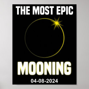 Póster Eclipse solar en movimiento Gracioso 04.08.2024 Ec
