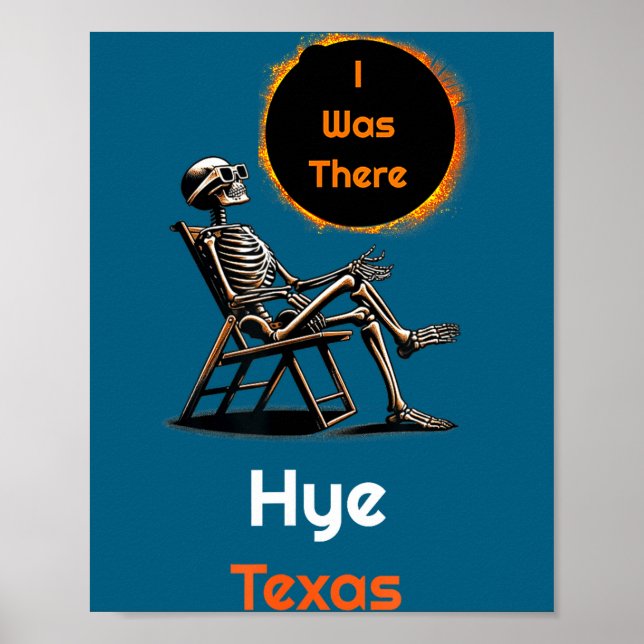 Póster Eclipse solar en Texas allí (Frente)