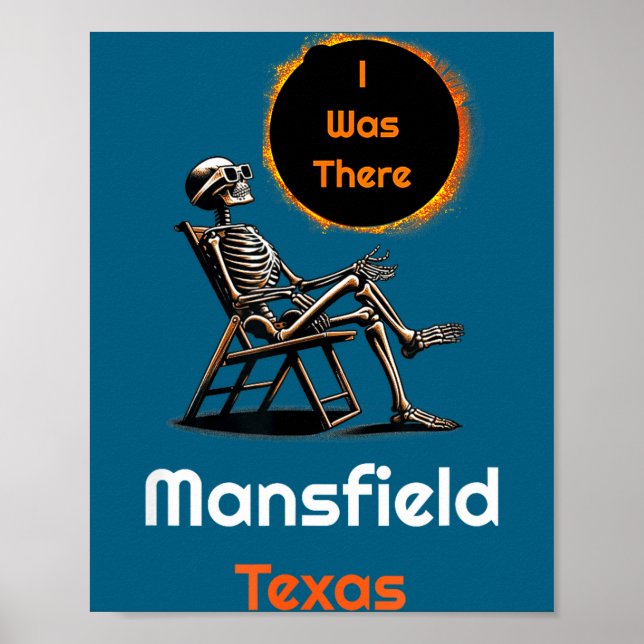 Póster Eclipse solar I Mansfield Texas allí (Frente)
