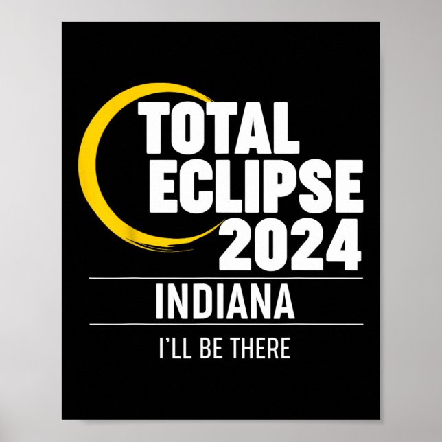 Póster Eclipse solar Indiana 2024 (Frente)