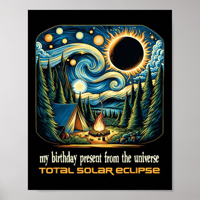 Póster Eclipse Solar Mi Regreso De Cumpleaños De Los Univ (Frente)