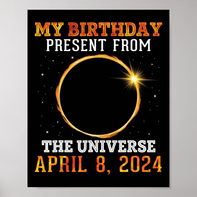 Póster Eclipse Solar Mi Regreso De Cumpleaños De Los Univ (Frente)