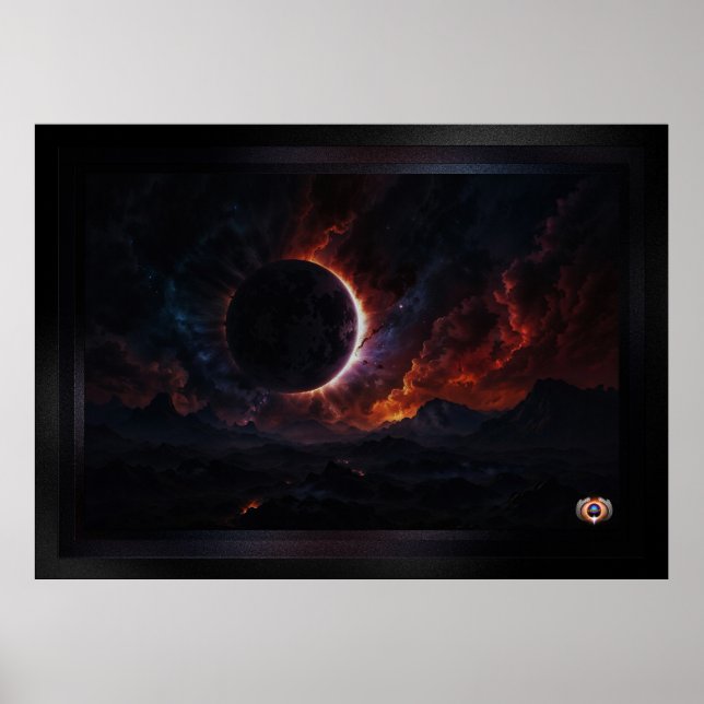 Póster Eclipse solar Obra maestra cósmica Xzendor7 (Frente)