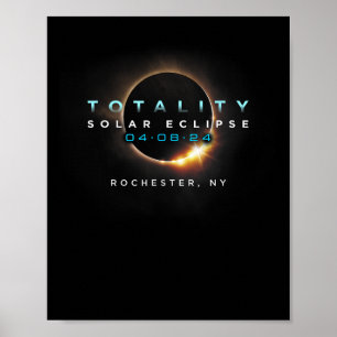 Póster Eclipse solar oficial 2024 Rochester