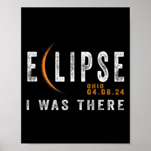 Póster Eclipse Solar Ohio Estaba Ahí Eclipse De Totalidad