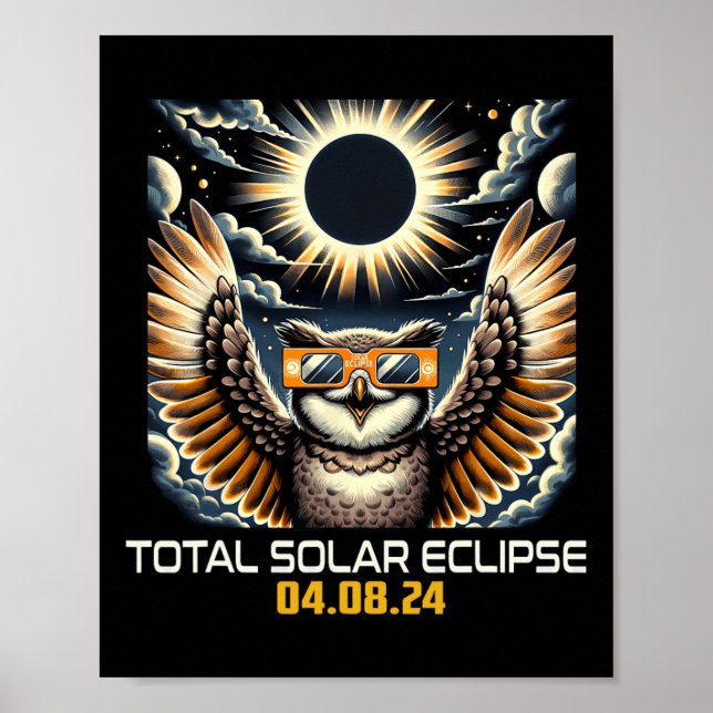 Póster Eclipse solar Selfie Eclipse solar 2024 Totalidad (Frente)