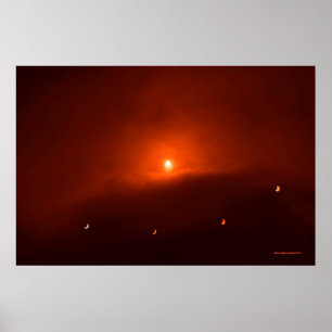 Póster Eclipse solar sobre Somerset, 2015
