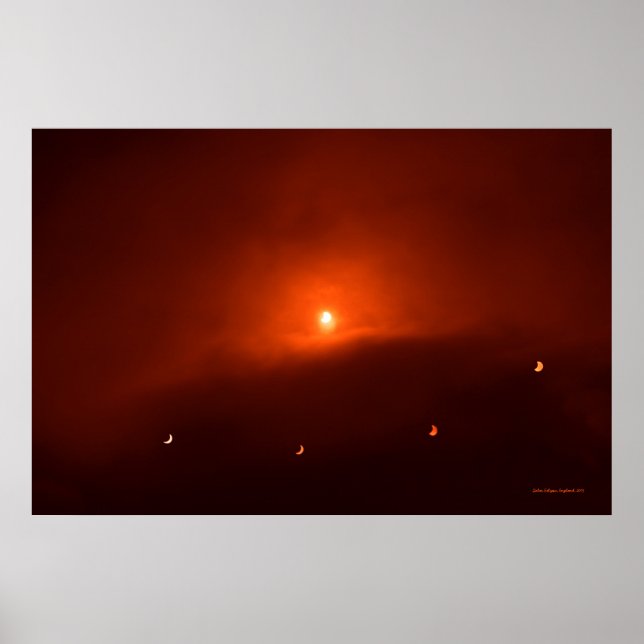 Póster Eclipse solar sobre Somerset, 2015 (Frente)
