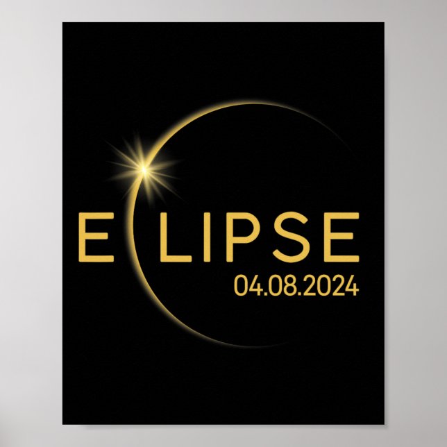 Póster Eclipse solar total 2024 (Frente)