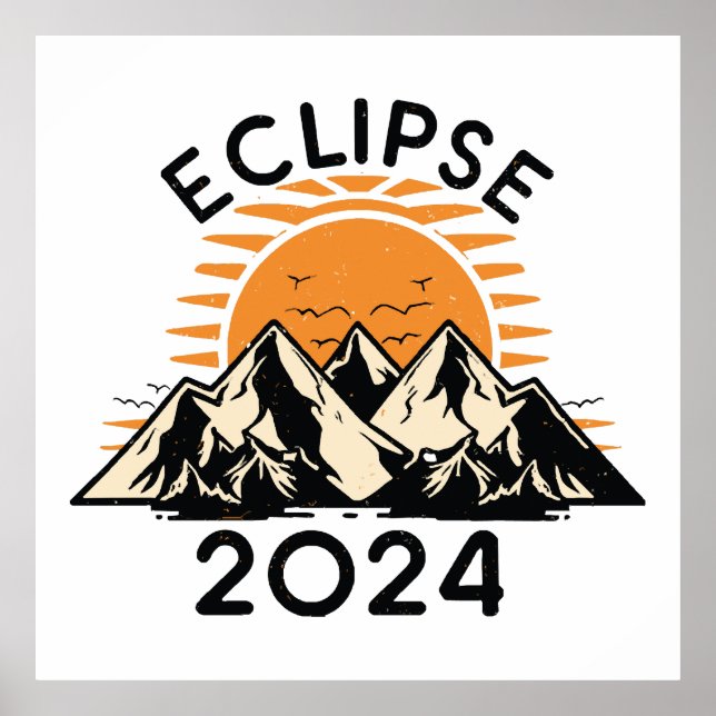 Póster Eclipse solar total 2024 (Frente)