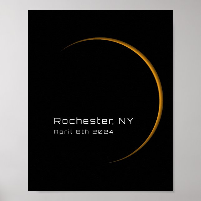 Póster Eclipse solar total 2024 (Frente)