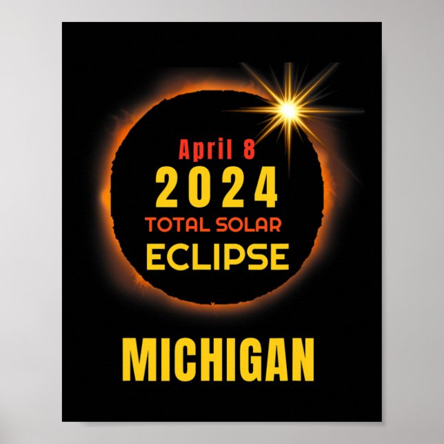 Póster Eclipse solar total 2024 2024 040824 (Frente)