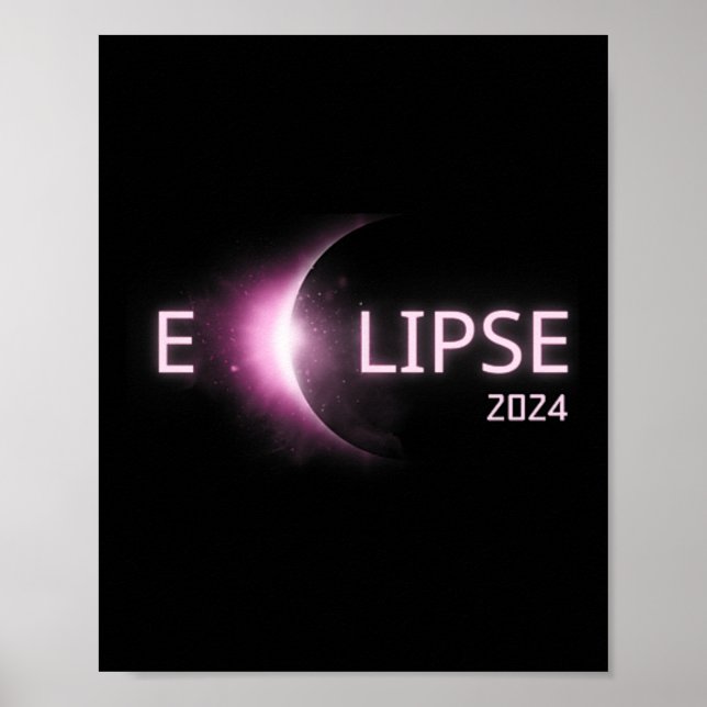 Póster Eclipse solar total 2024 Eclipse solar total 4. (Frente)