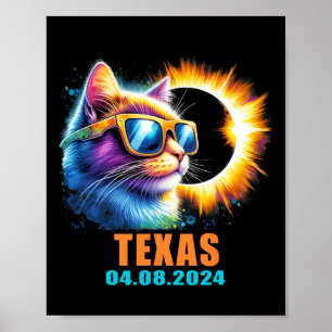 Póster Eclipse solar total 2024 Gles de eclipse solar de