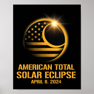 Póster Eclipse solar total 8 de abril de 2024 Astronoma t