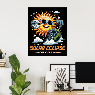Póster Eclipse solar total abril de 2024