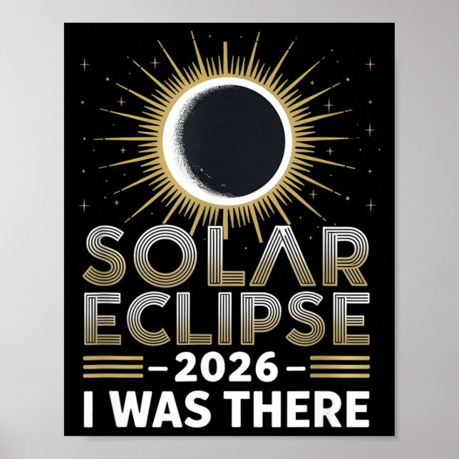 Póster Eclipse solar total allí eclipse (Frente)