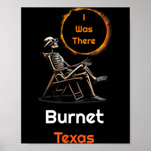 Póster Eclipse Solar Total Burnet Texas Allí