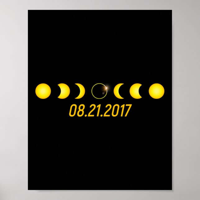 Póster Eclipse solar total de 2017 (Frente)