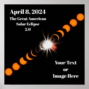 Póster Eclipse solar total de 2024
