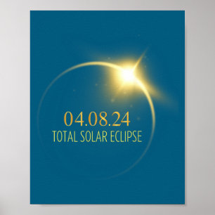 Póster Eclipse Solar Total de América 2024 4.08.24 Acceso