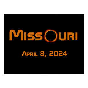 Póster Eclipse solar total de Missouri 2024