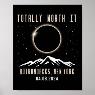 Póster Eclipse solar total de Nueva York 2024
