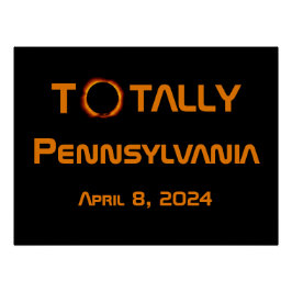 Póster Eclipse solar total de Pennsylvania 2024