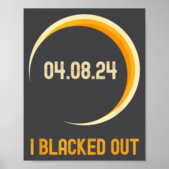 Póster Eclipse Solar Total Divertido Apagado (Frente)